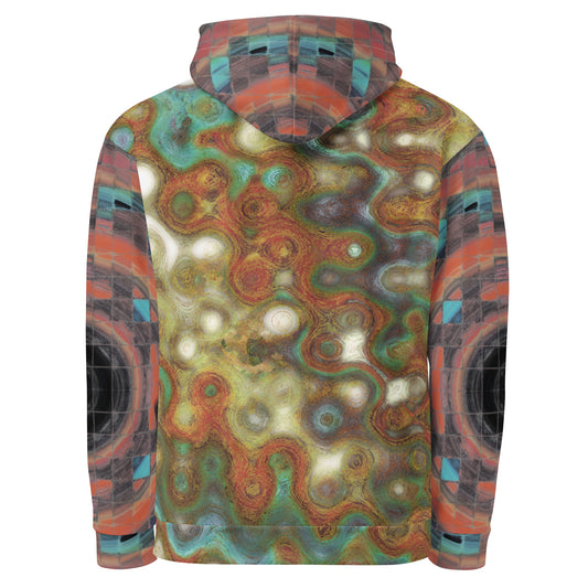 Chippin Balls Liquid Marble AOP Hoodie - back view