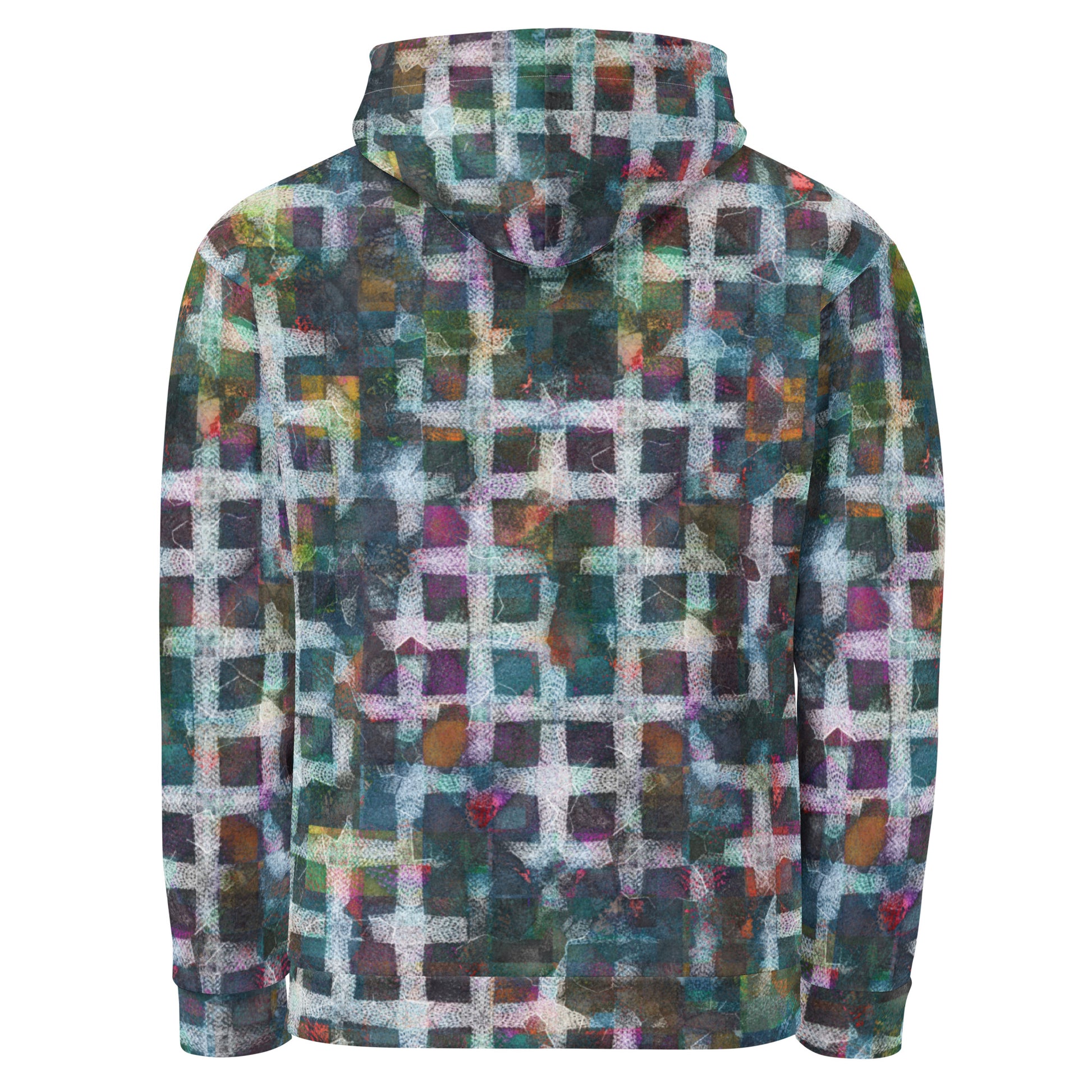 Chippin Balls Prism Grid AOP Hoodie - hood detail