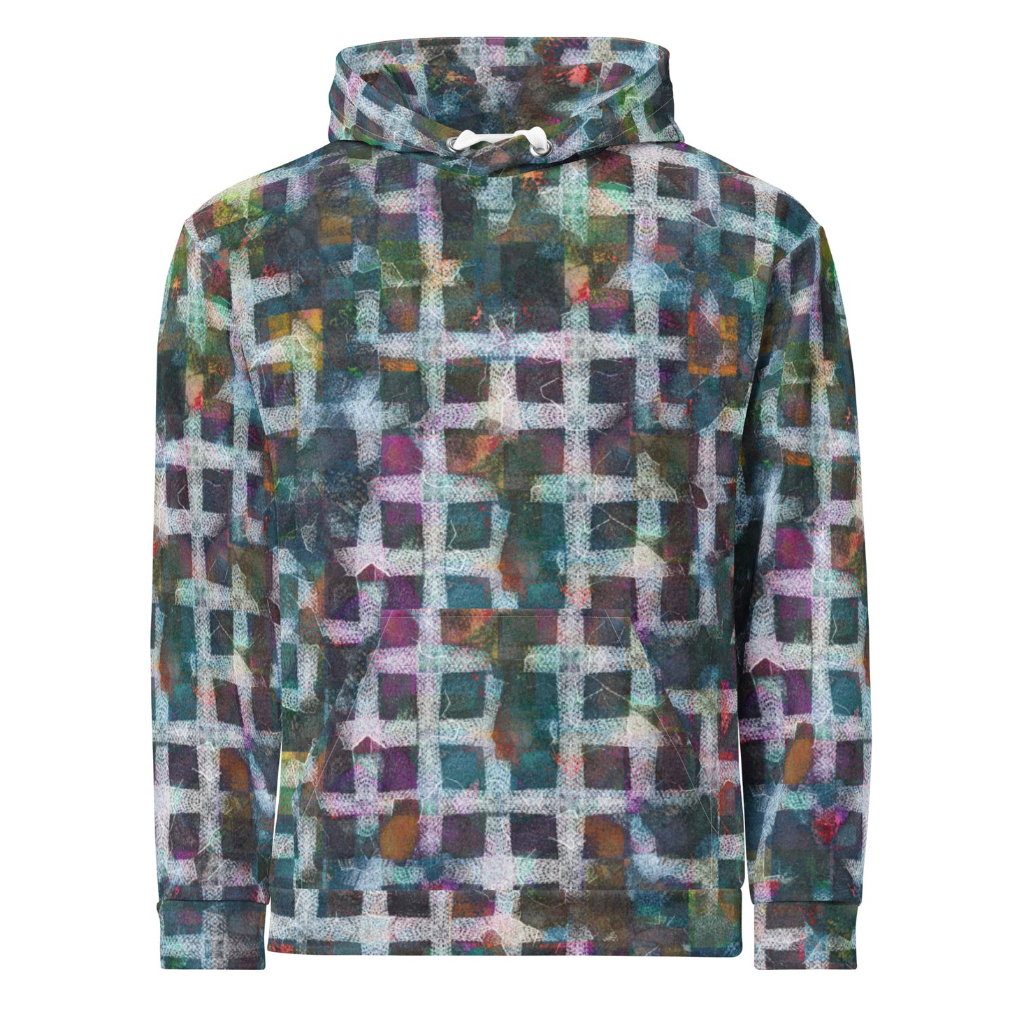Chippin Balls Prism Grid AOP Hoodie - back view