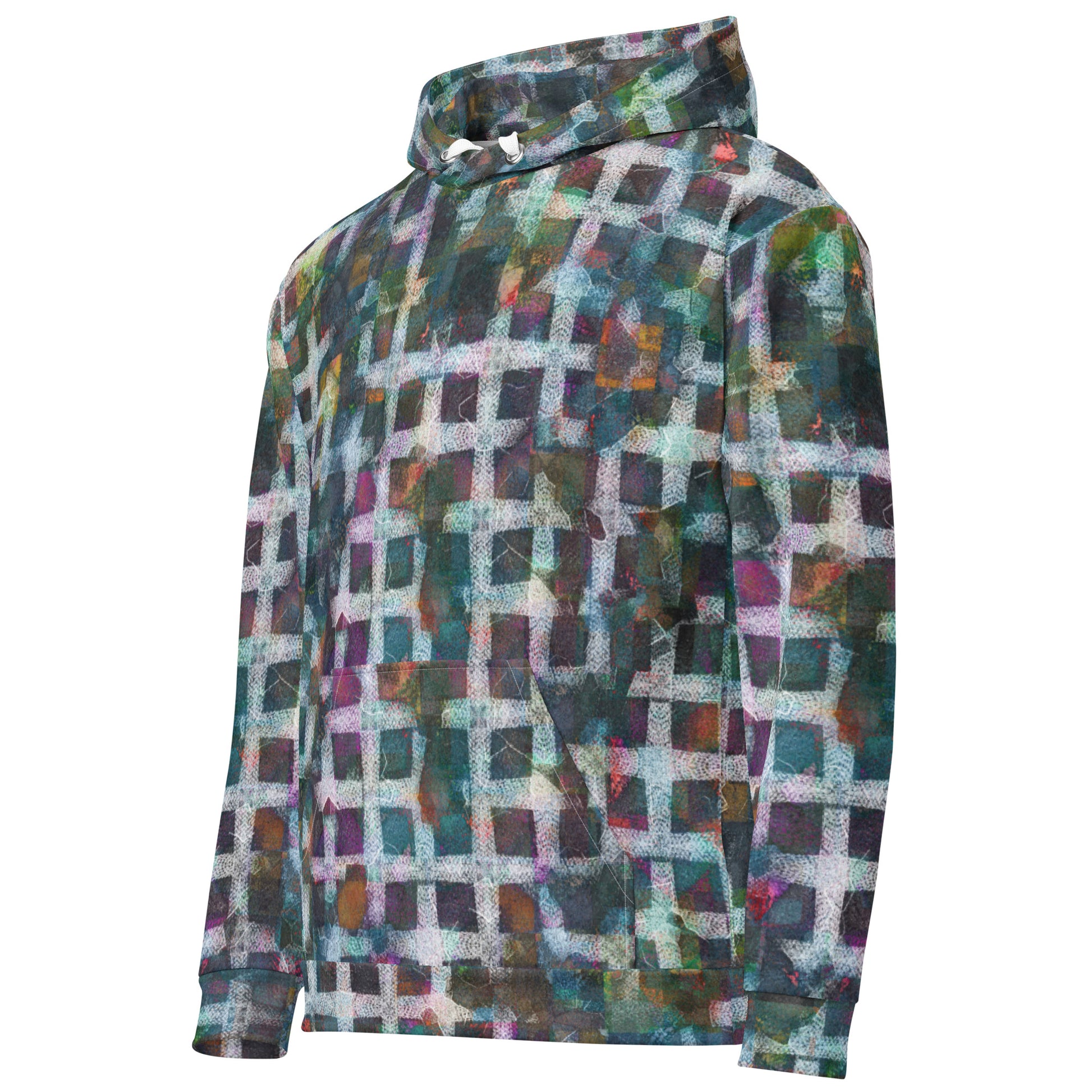Chippin Balls Prism Grid AOP Hoodie - sleeve detail