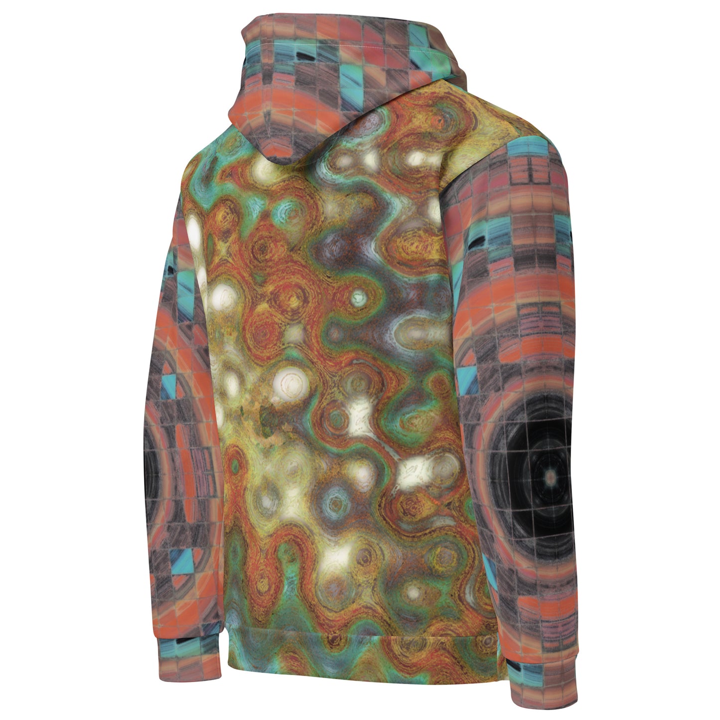 Chippin Balls Liquid Marble AOP Hoodie - sleeve detail