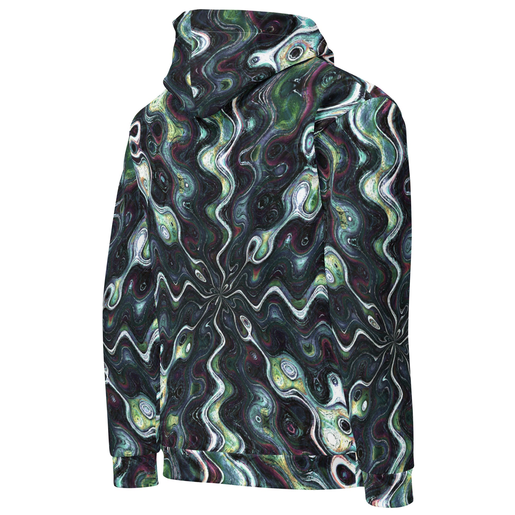 Chippin Balls Obsidian Swirl AOP Hoodie - sleeve detail