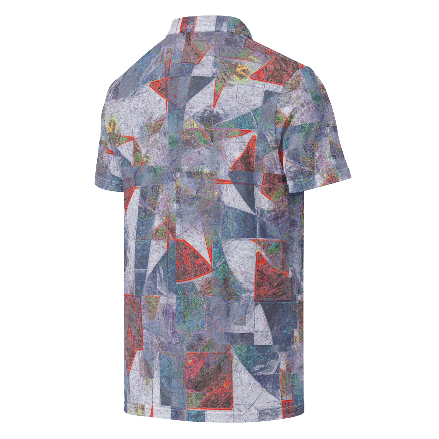 Chippin Balls Fractured Terrain AOP Polo - side view