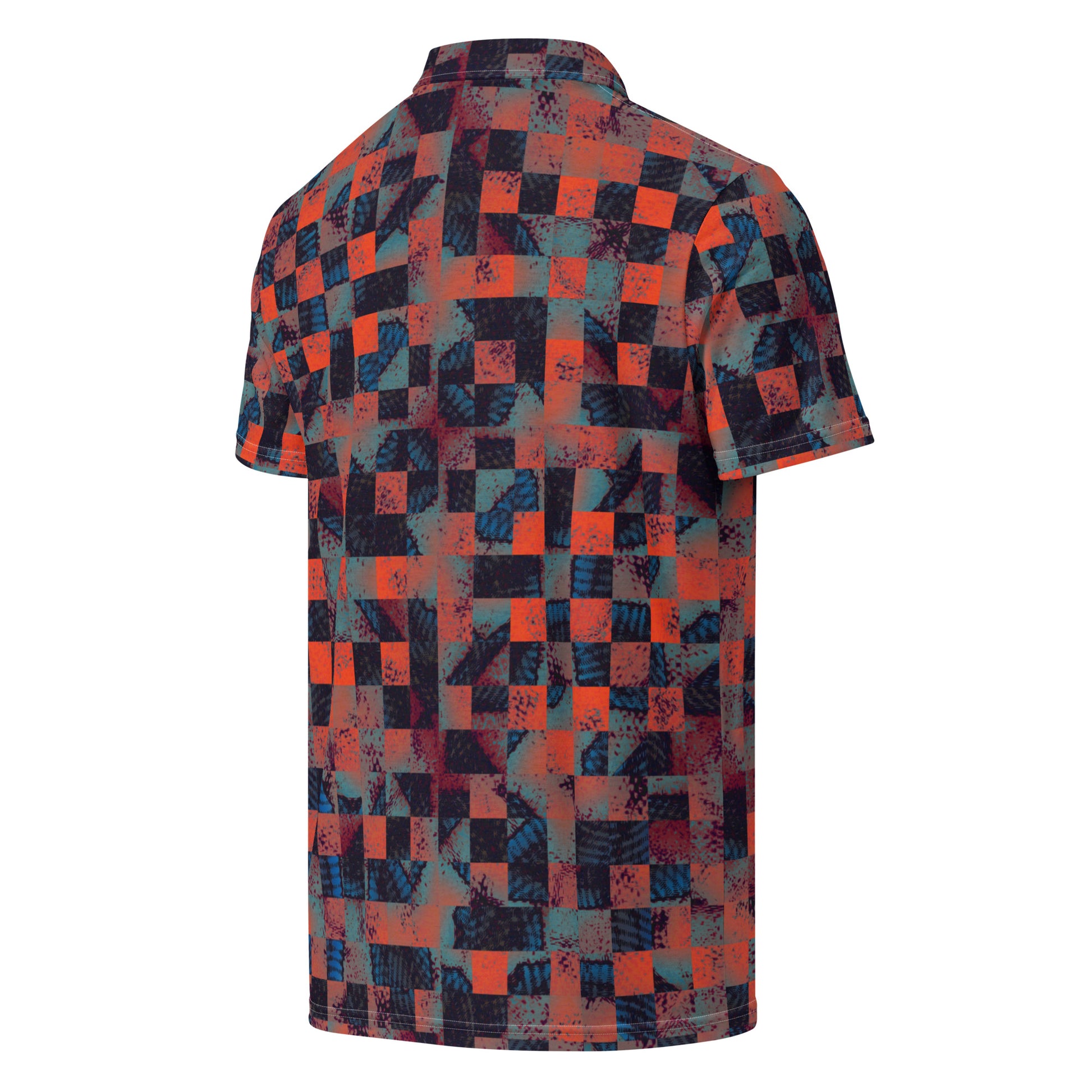 Chippin Balls Sunset Check AOP Polo - side view