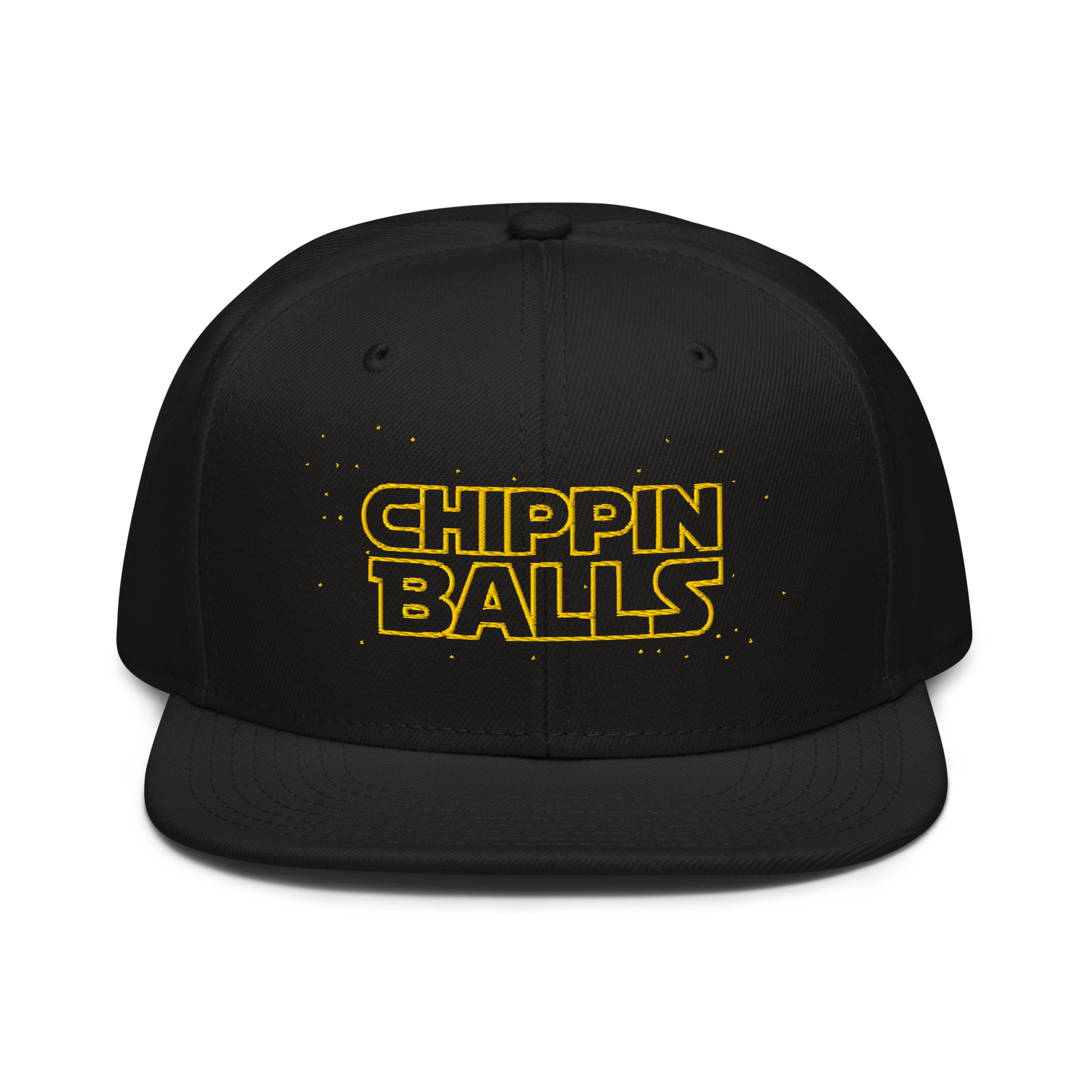 Chippin Balls Snapback Cap — embroidered golf hat