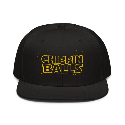 Chippin Balls Snapback Cap — embroidered golf hat