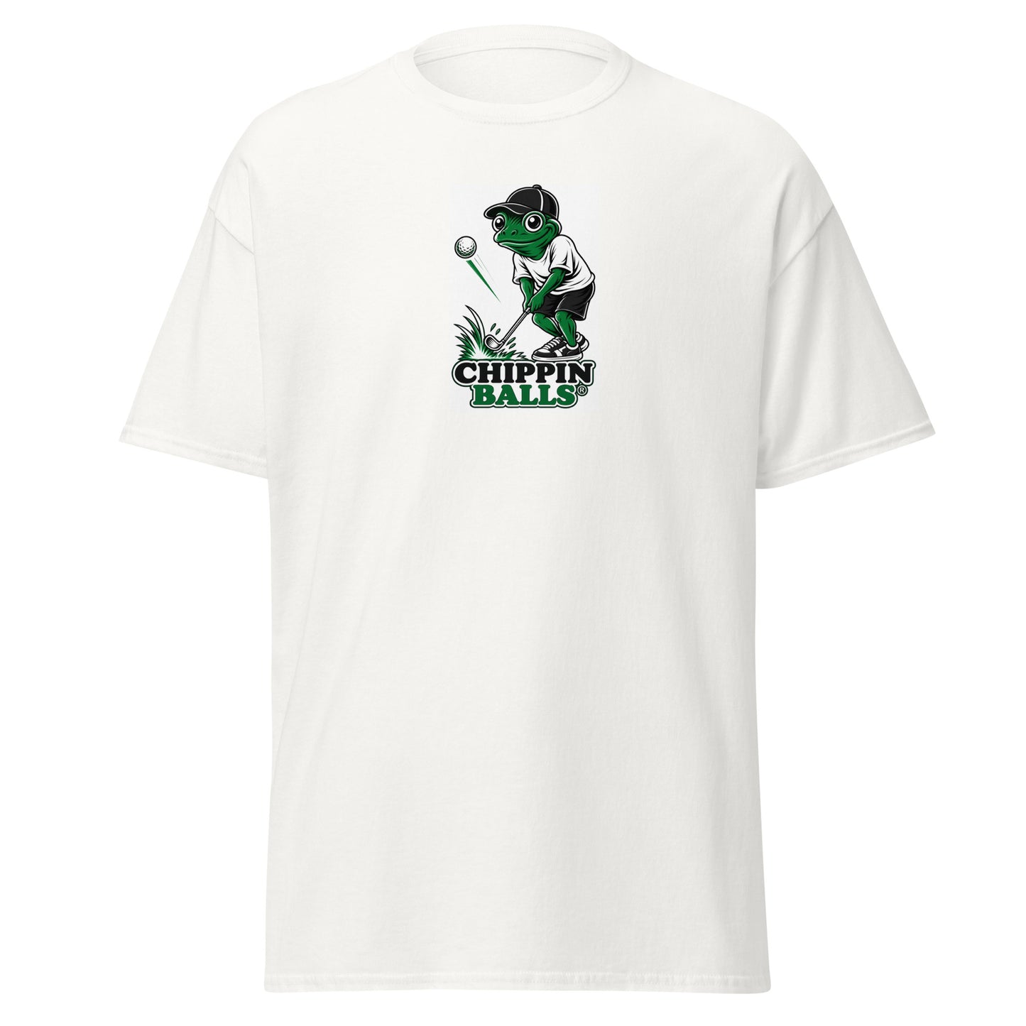 Chippin Balls Terence® Tee — Green colorway, full-color front graphic with registered trademark logo