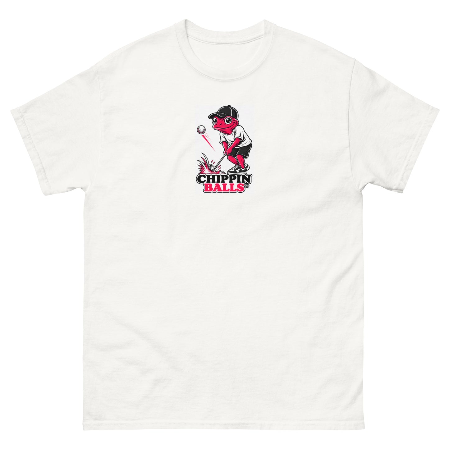 Chippin Balls Terence® Tee — Red colorway, full-color front graphic with registered trademark logo