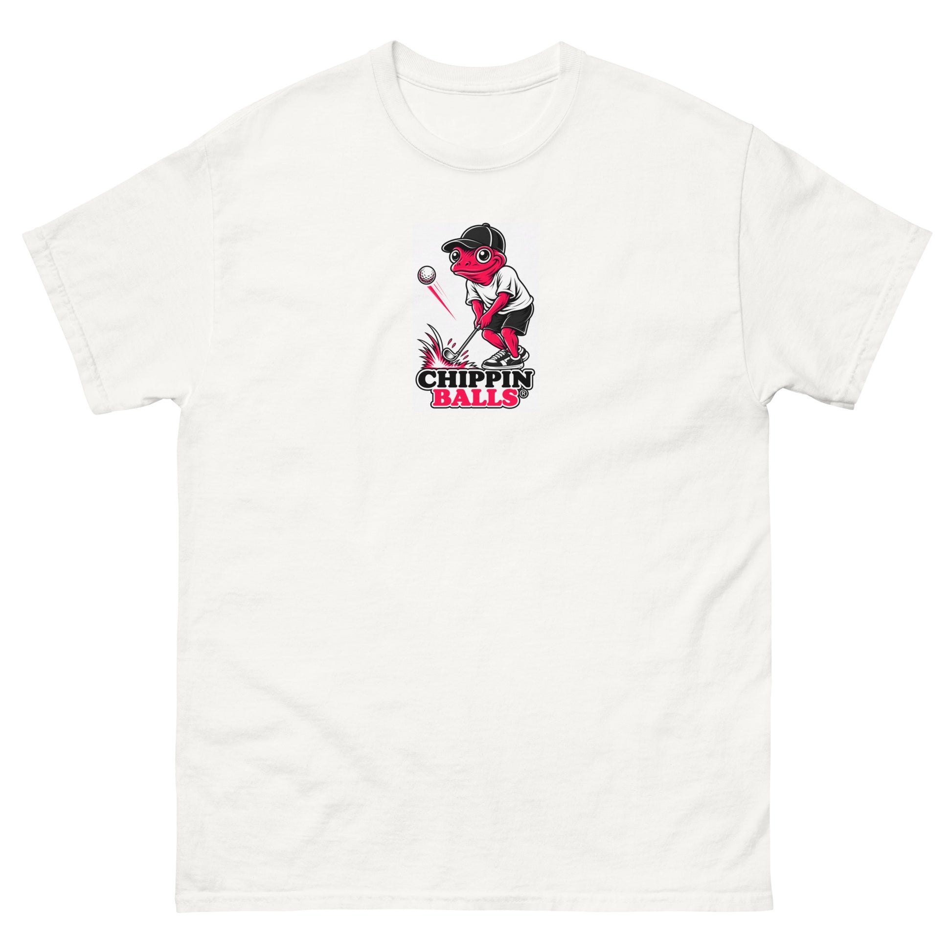 Chippin Balls Terence® Tee — Red colorway, full-color front graphic with registered trademark logo