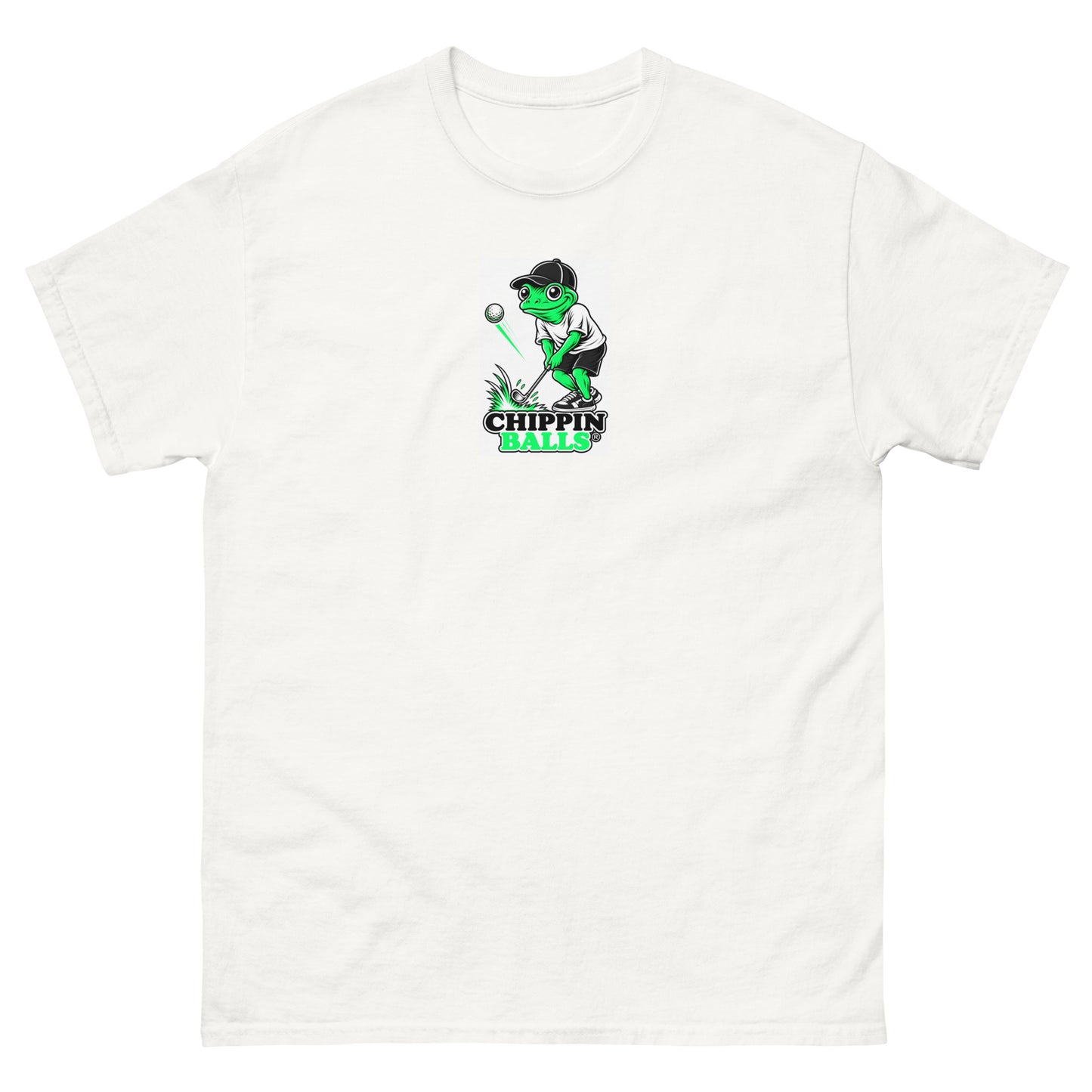Chippin Balls Terence® Tee — Kelly Green colorway, full-color front graphic with registered trademark logo