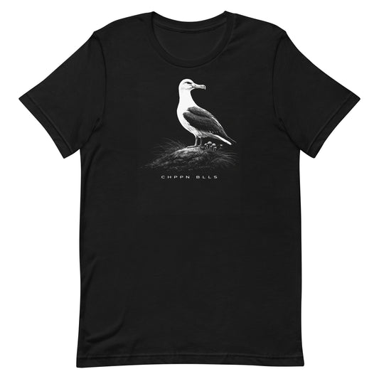 Chippin Balls The Albatross Tee — solo seabird at twilight