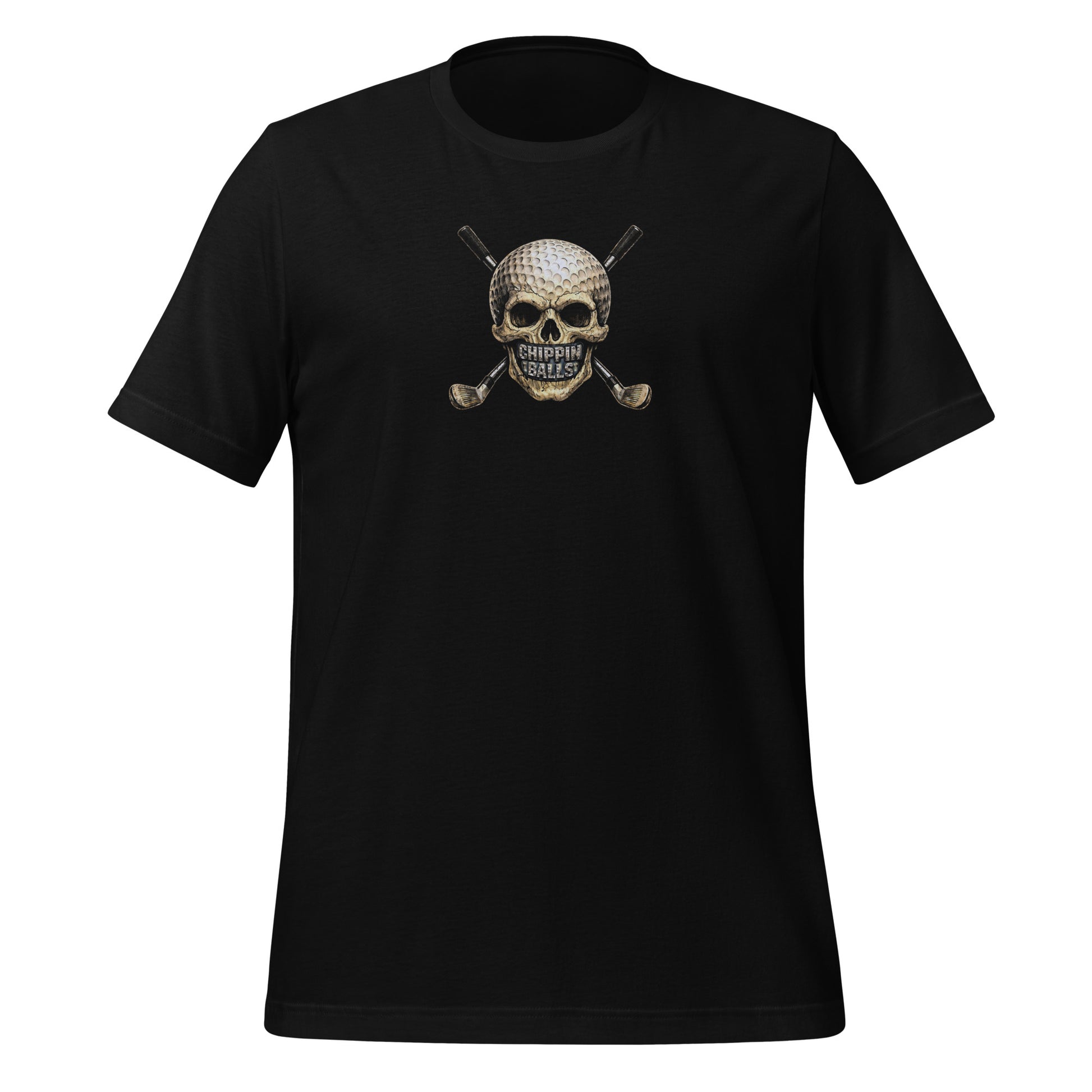 Chippin Balls Skull Putt Tee — skull-and-tee design