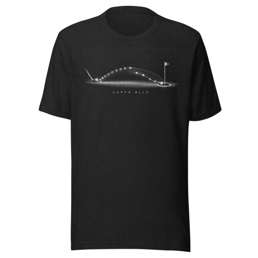 Chippin Balls Happy Trails Tee — moonlit golf design